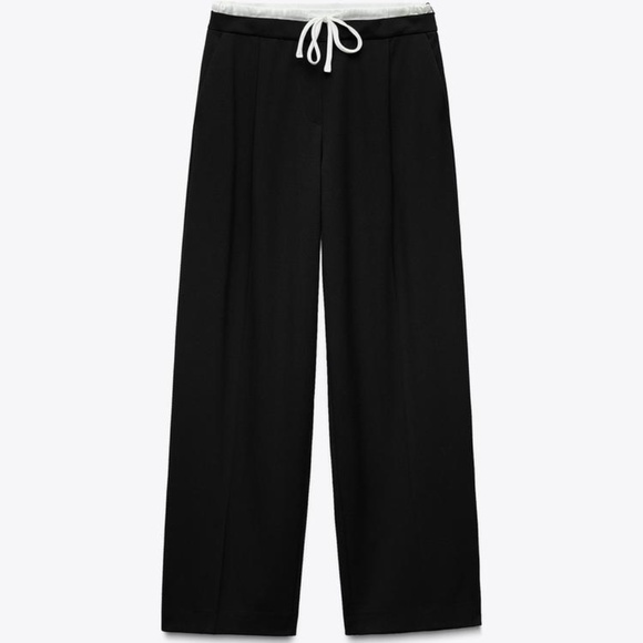 DOUBLE WAIST WIDE LEG PANTS - M - Picture 2 of 4